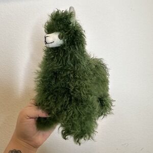 Shupaca Real Alpaca Fur Plush 100% Handcrafted EUC Made In Peru RARE Green